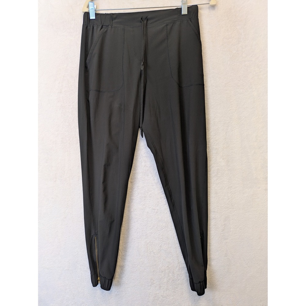 Albion Women's Size XS Black Jogger Pants Zip Ankle Drawstring Waist